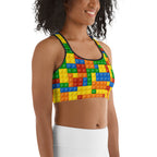 Colorful Blocks Sports Bra