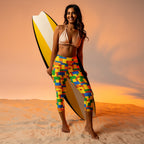 Colorful Blocks Yoga Capris