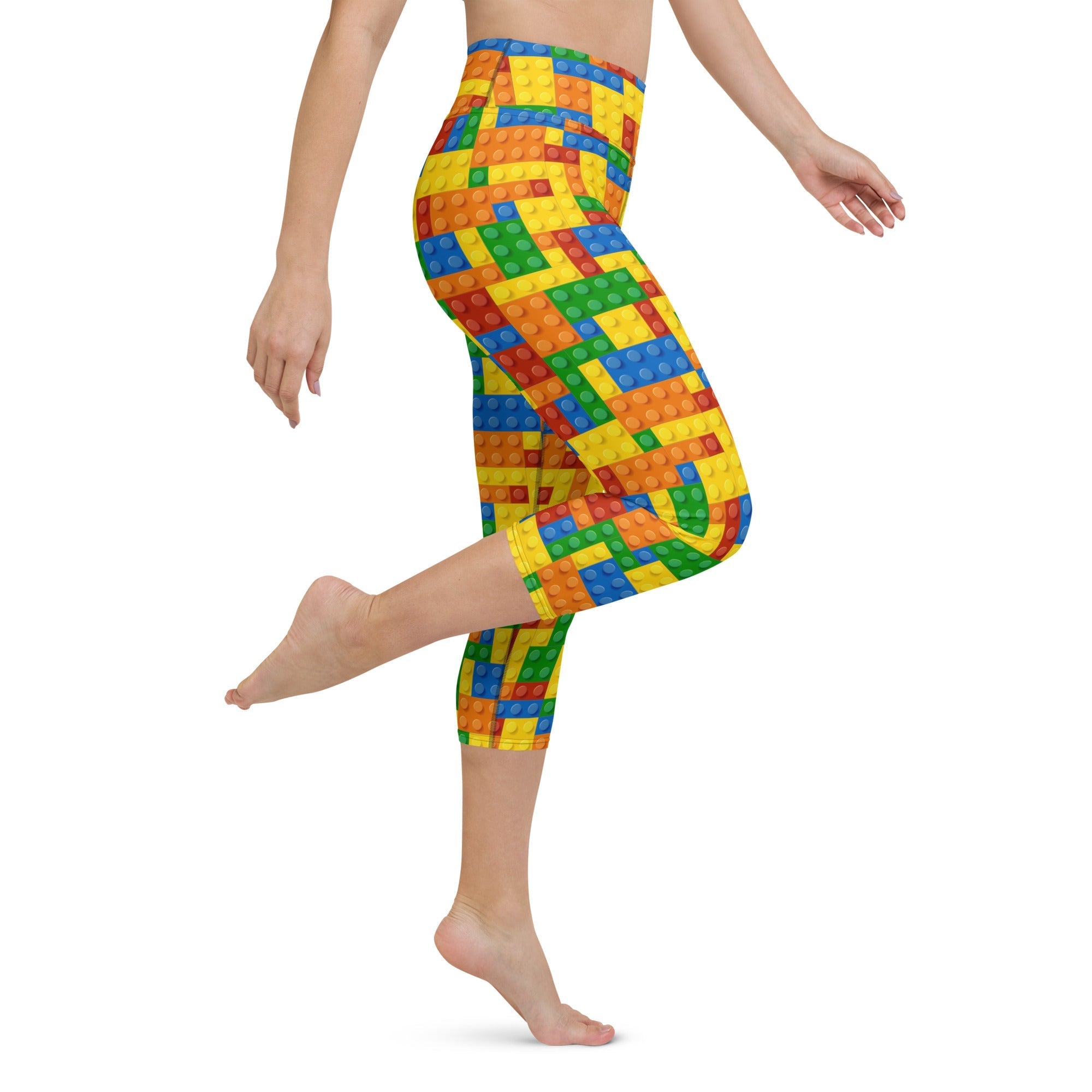Colorful Blocks Yoga Capris