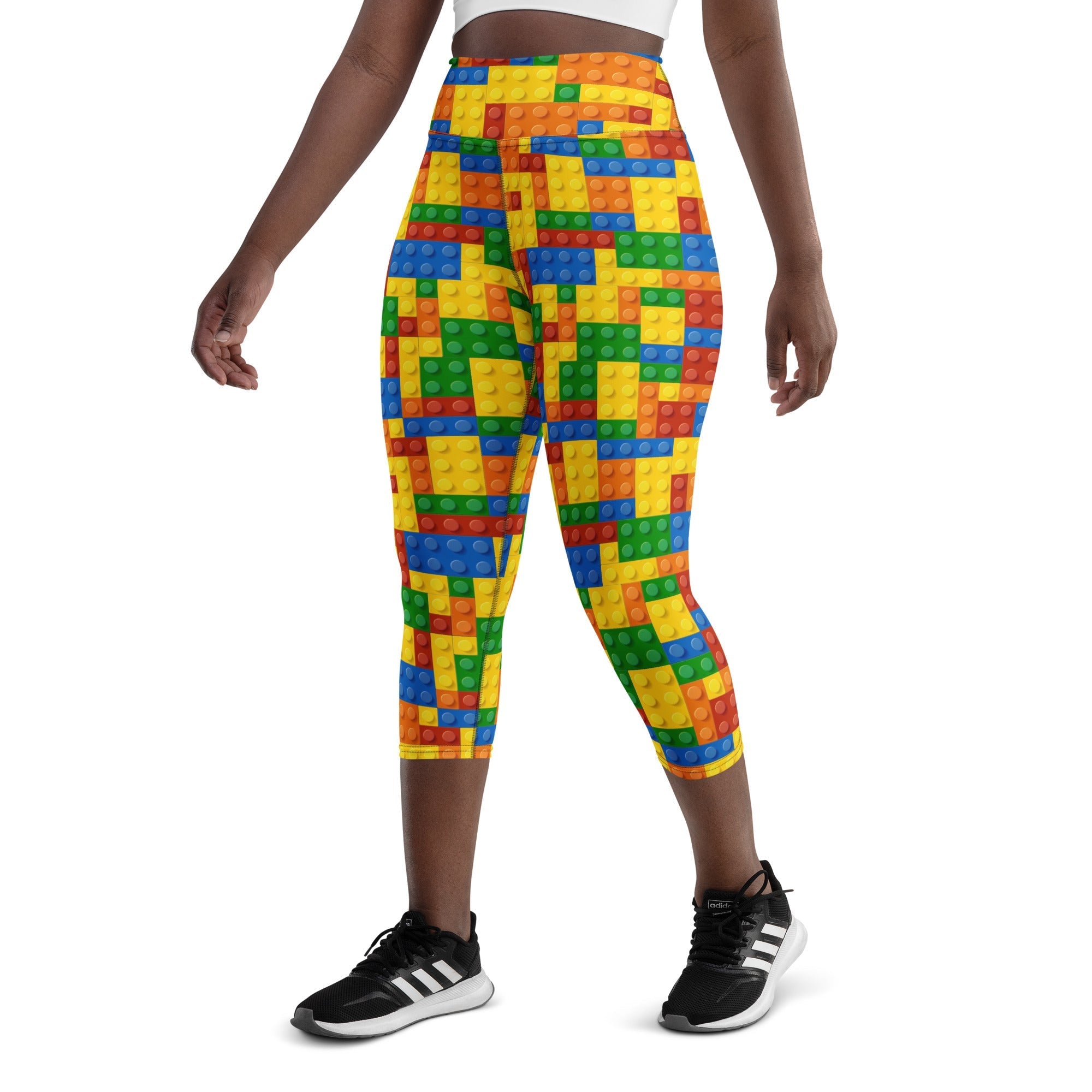 Colorful Blocks Yoga Capris