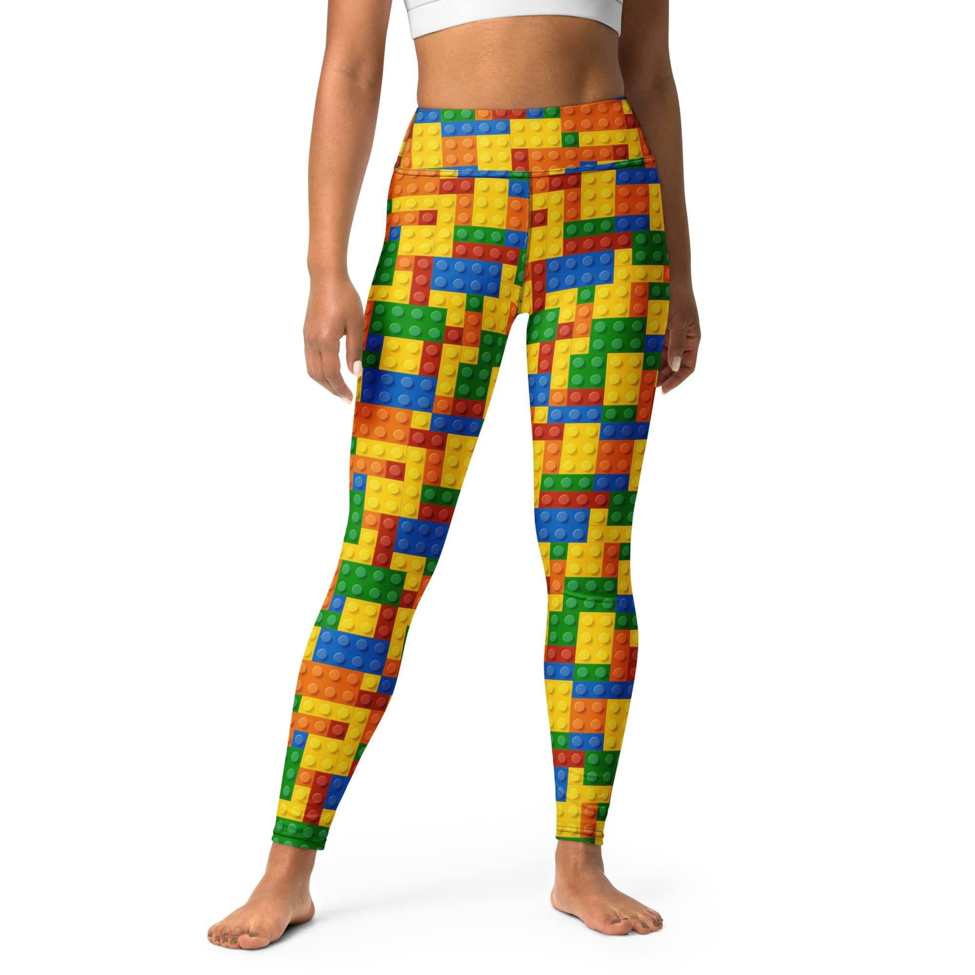 Colorful Blocks Yoga Leggings | FIERCEPULSE