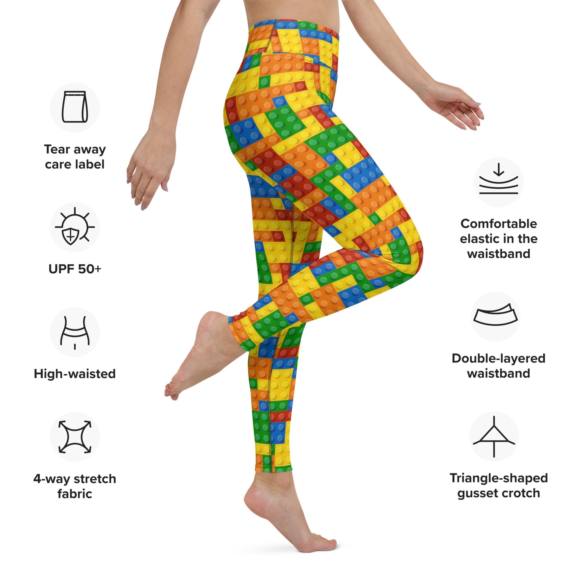 Colorful Blocks Yoga Leggings