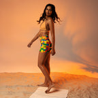 Colorful Blocks Yoga Shorts