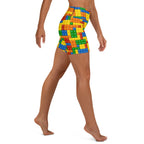 Colorful Blocks Yoga Shorts