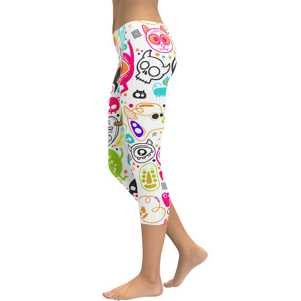 Colorful Doodles Capris