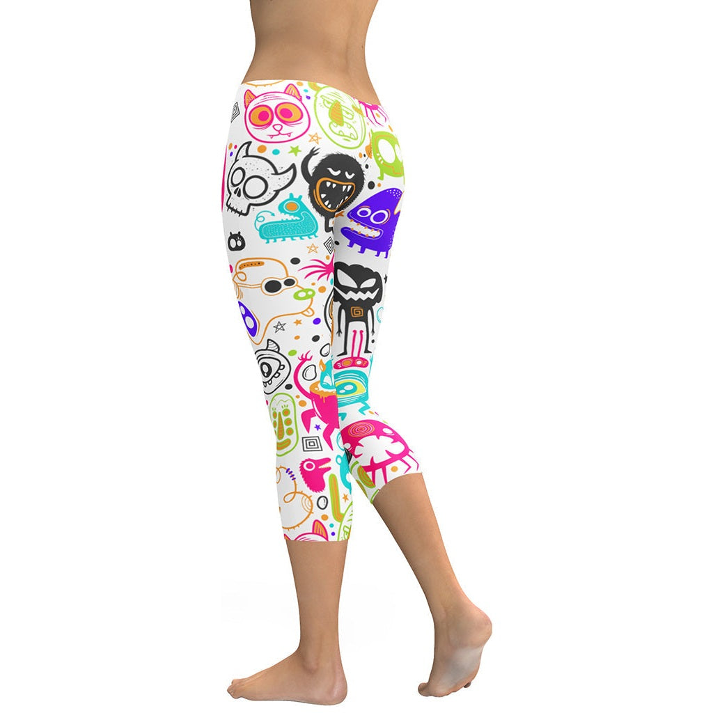 Colorful Doodles Capris