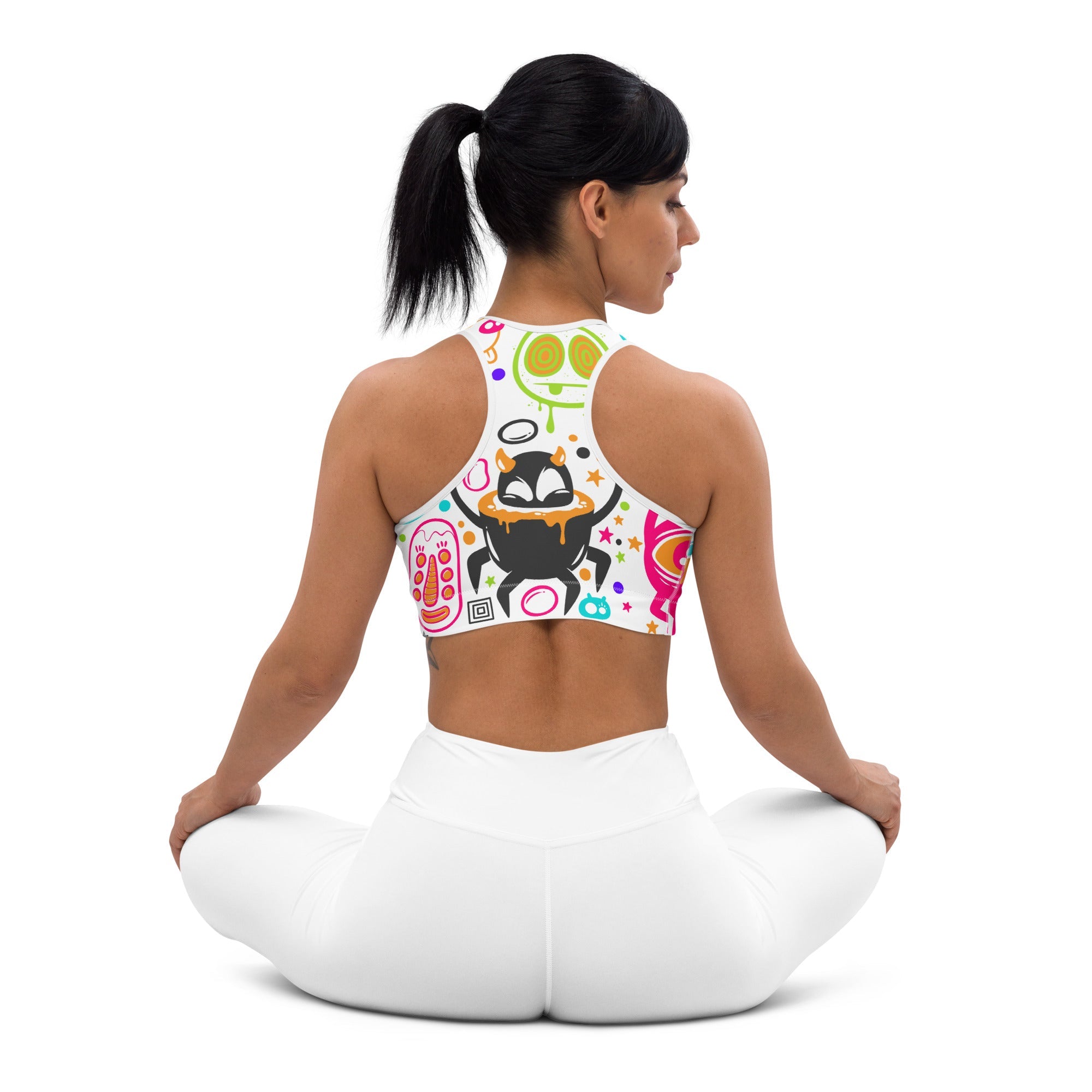 Colorful Doodles Sports Bra