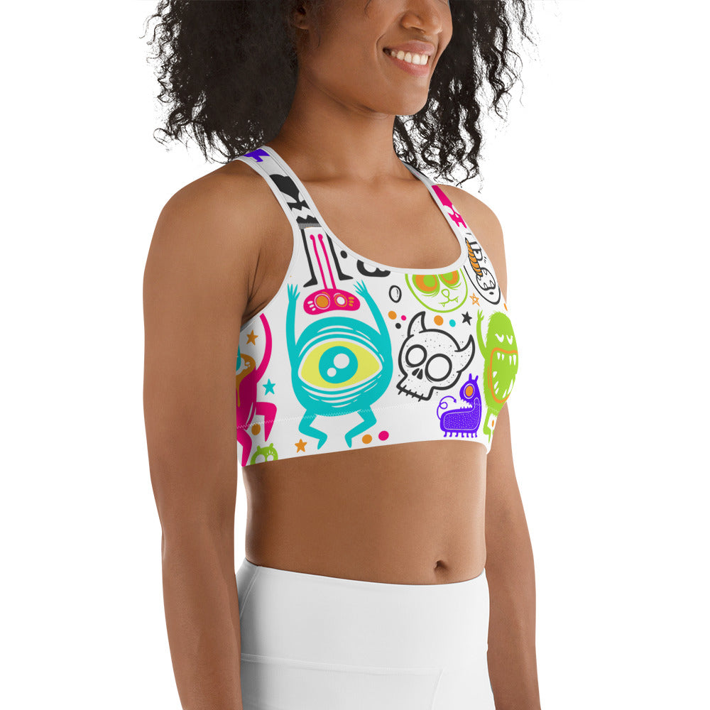 Colorful Doodles Sports Bra