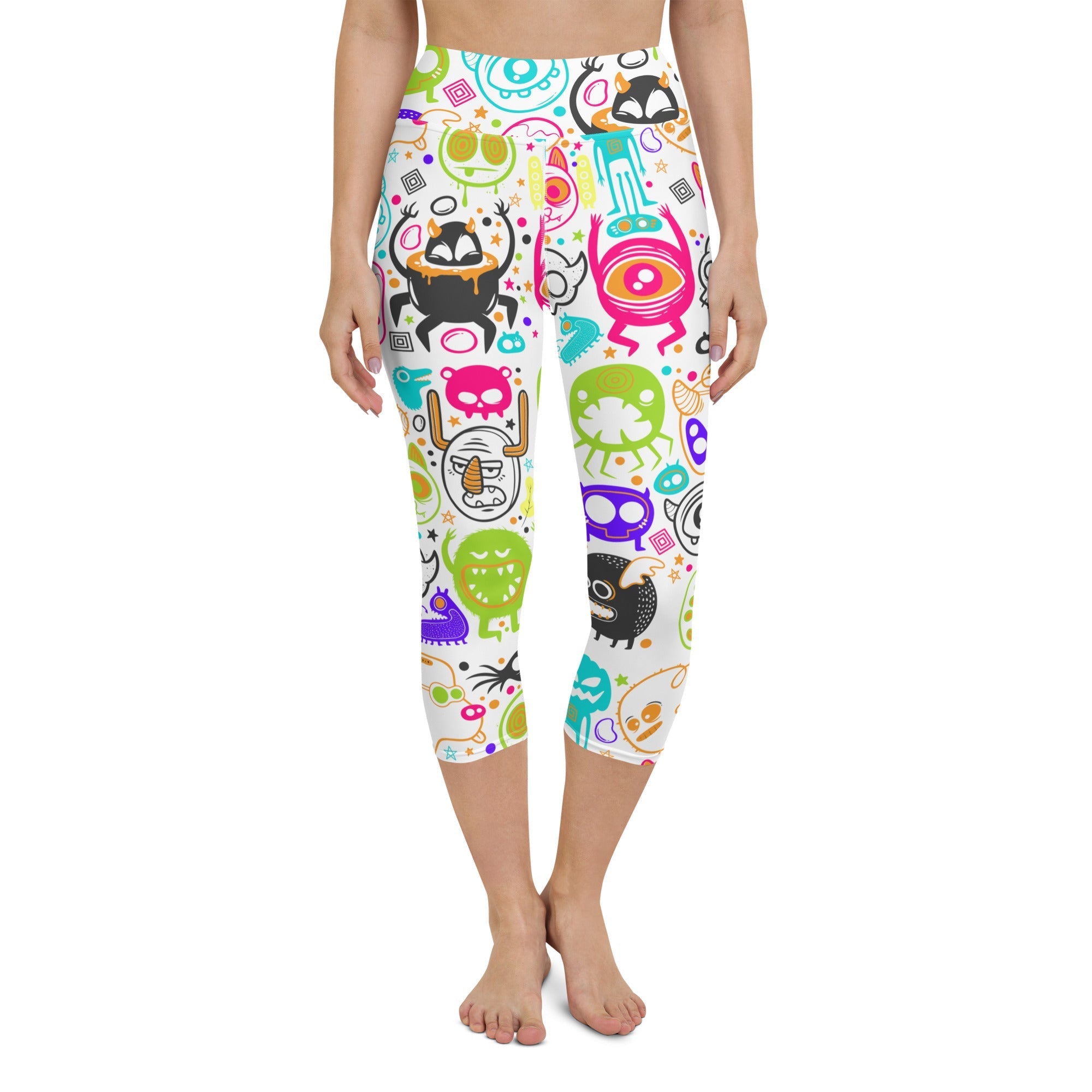 Colorful Doodles Yoga Capris