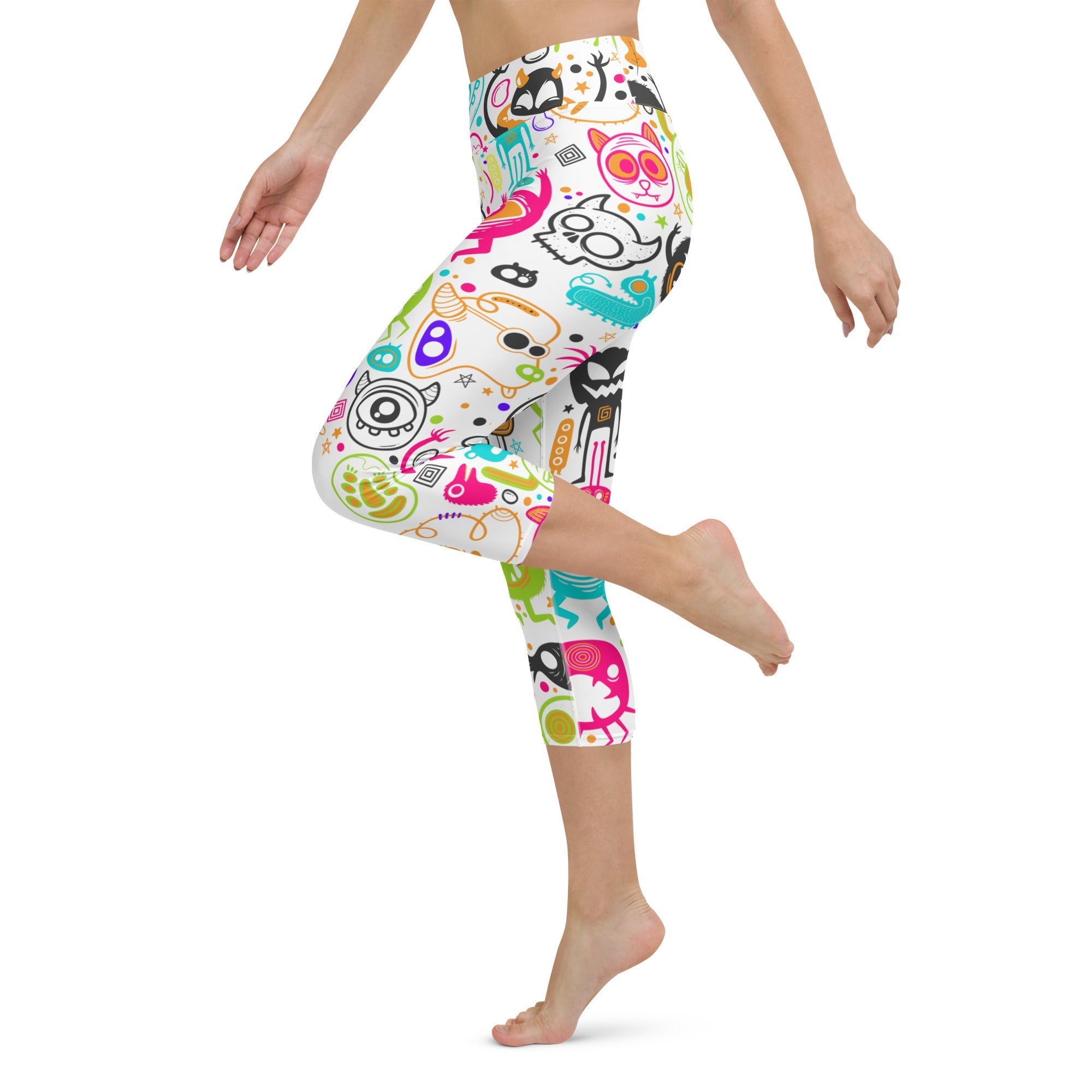 Colorful Doodles Yoga Capris