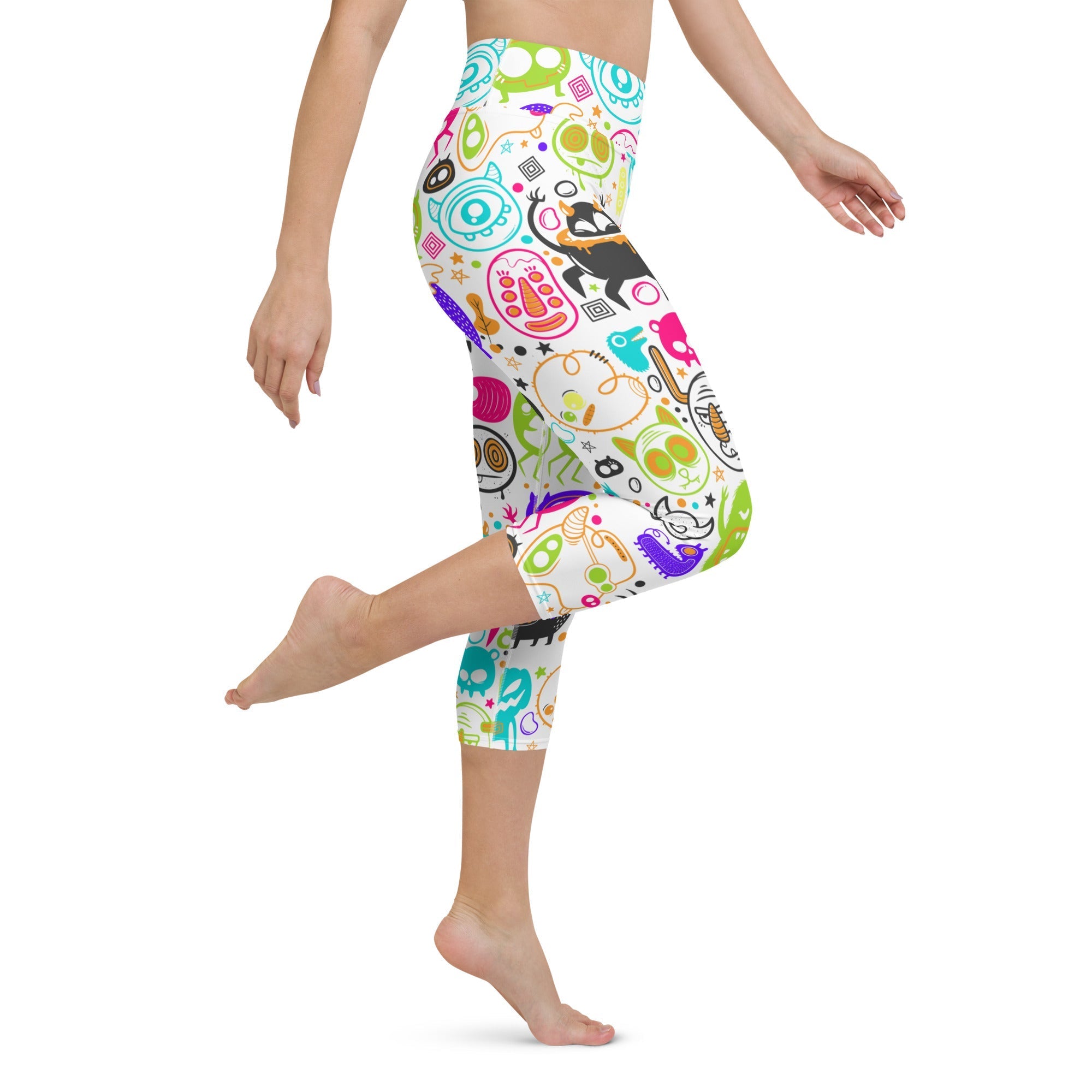 Colorful Doodles Yoga Capris