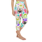 Colorful Doodles Yoga Capris