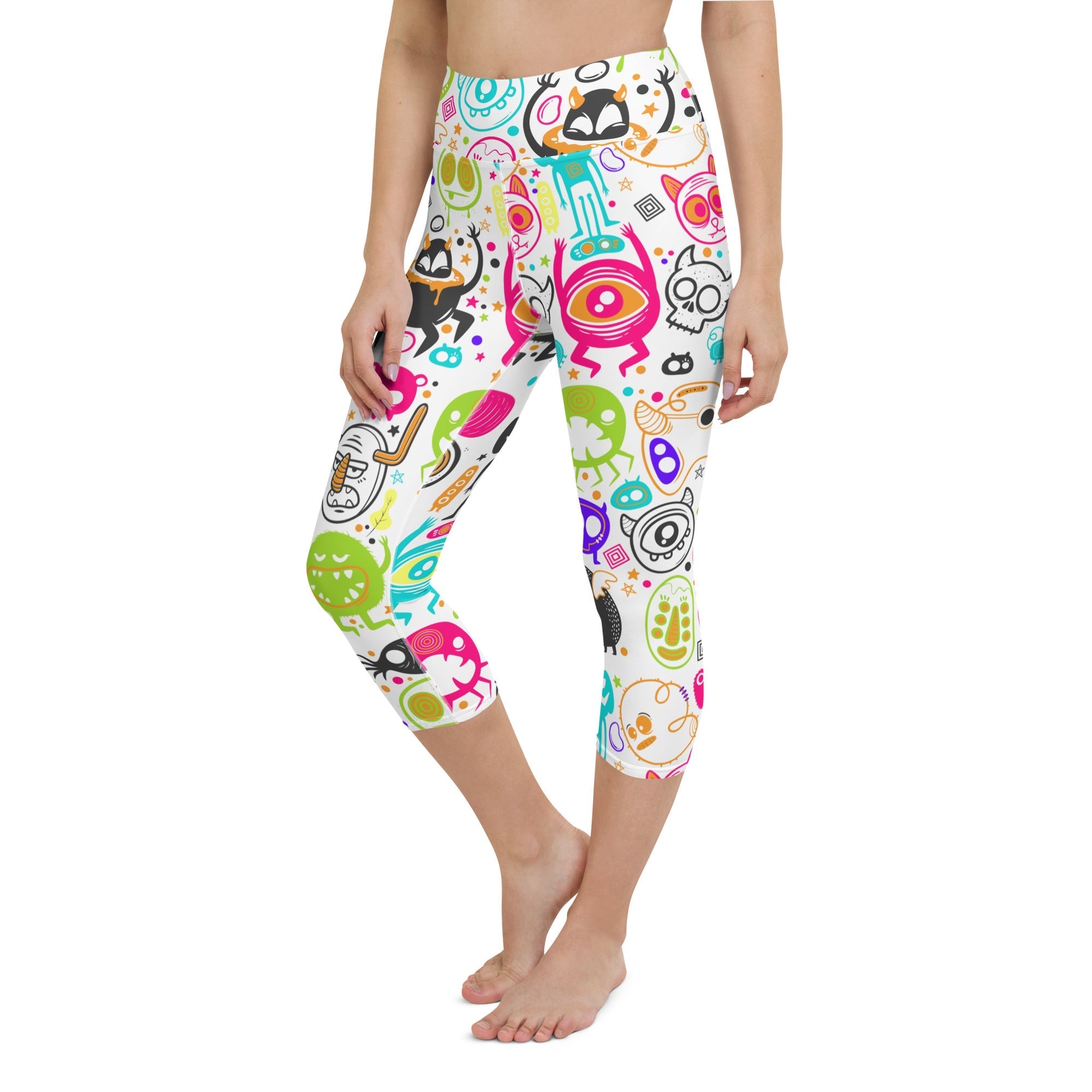 Colorful Doodles Yoga Capris