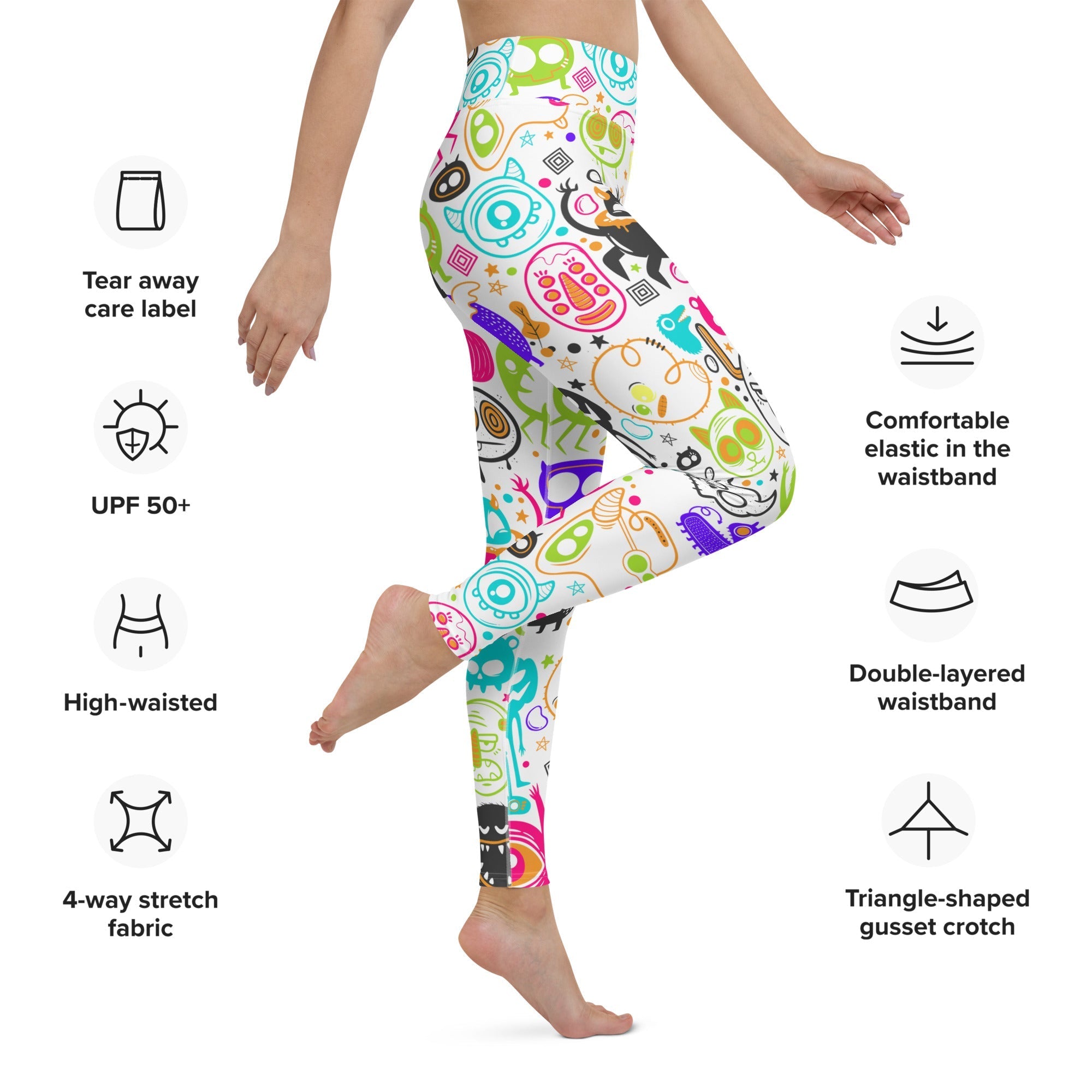 Colorful Doodles Yoga Leggings