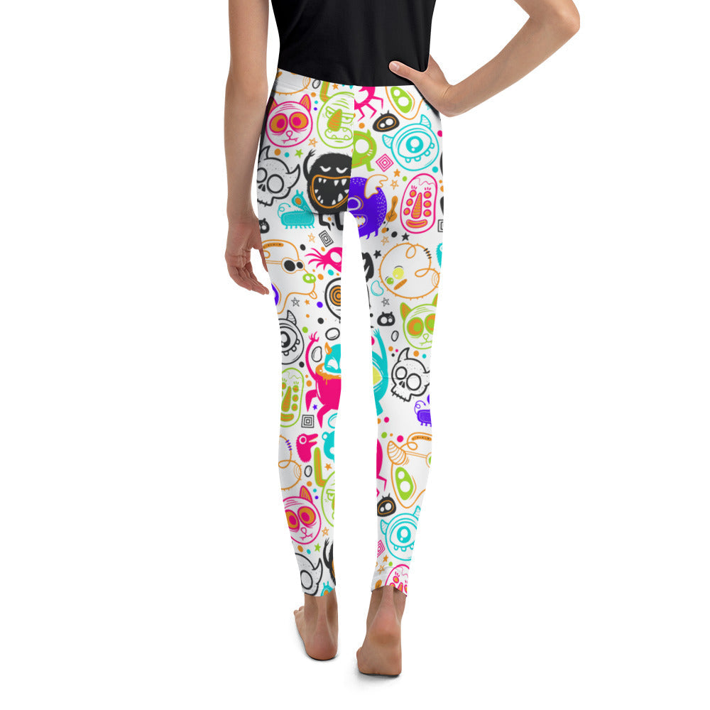 Colorful Doodles Youth Leggings