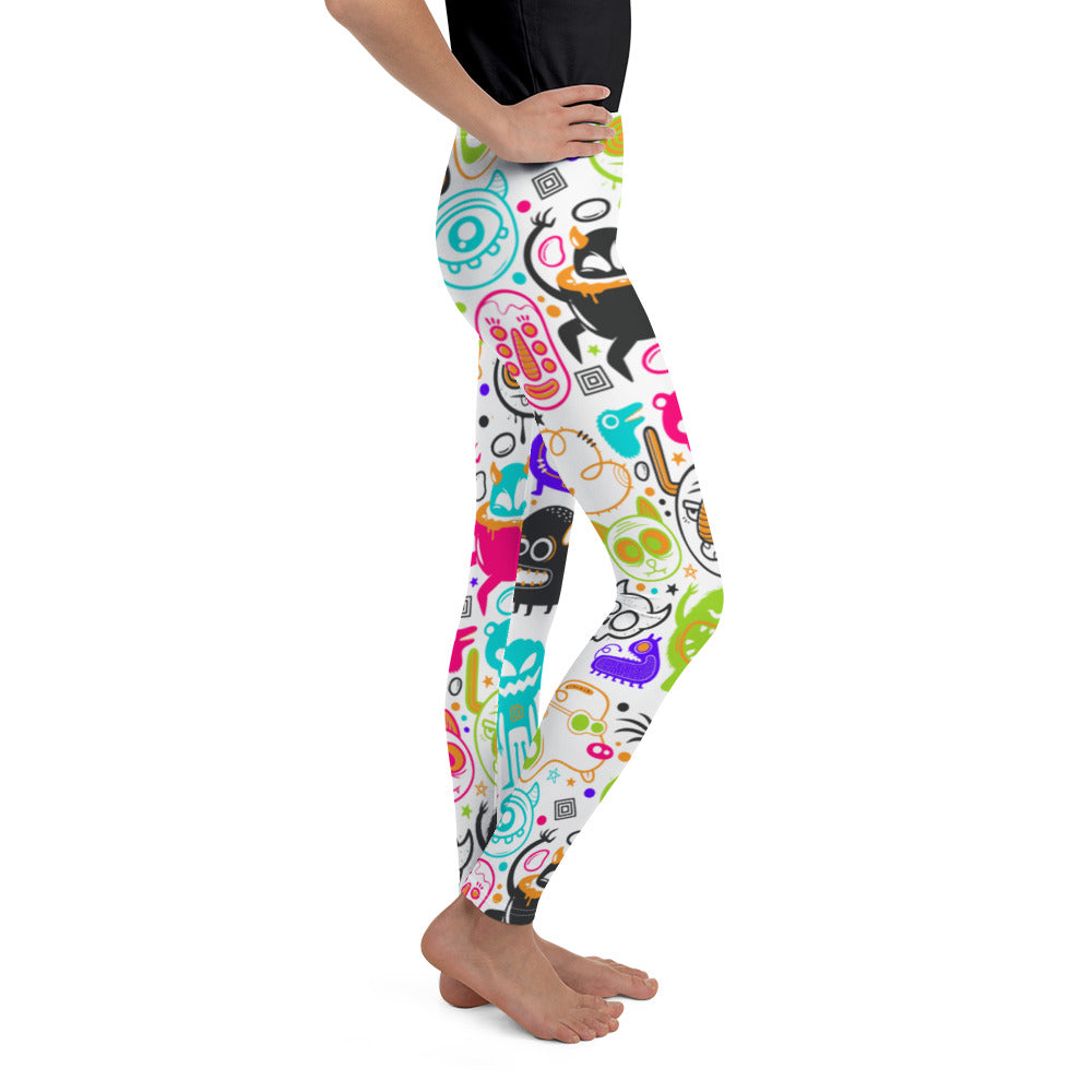 Colorful Doodles Youth Leggings