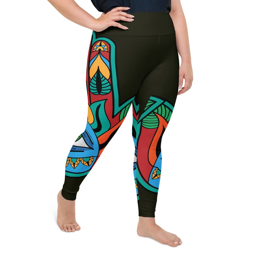 Colorful Eye Symbol Plus Size Leggings