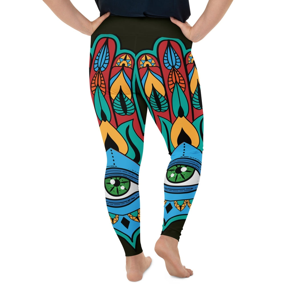Colorful Eye Symbol Plus Size Leggings
