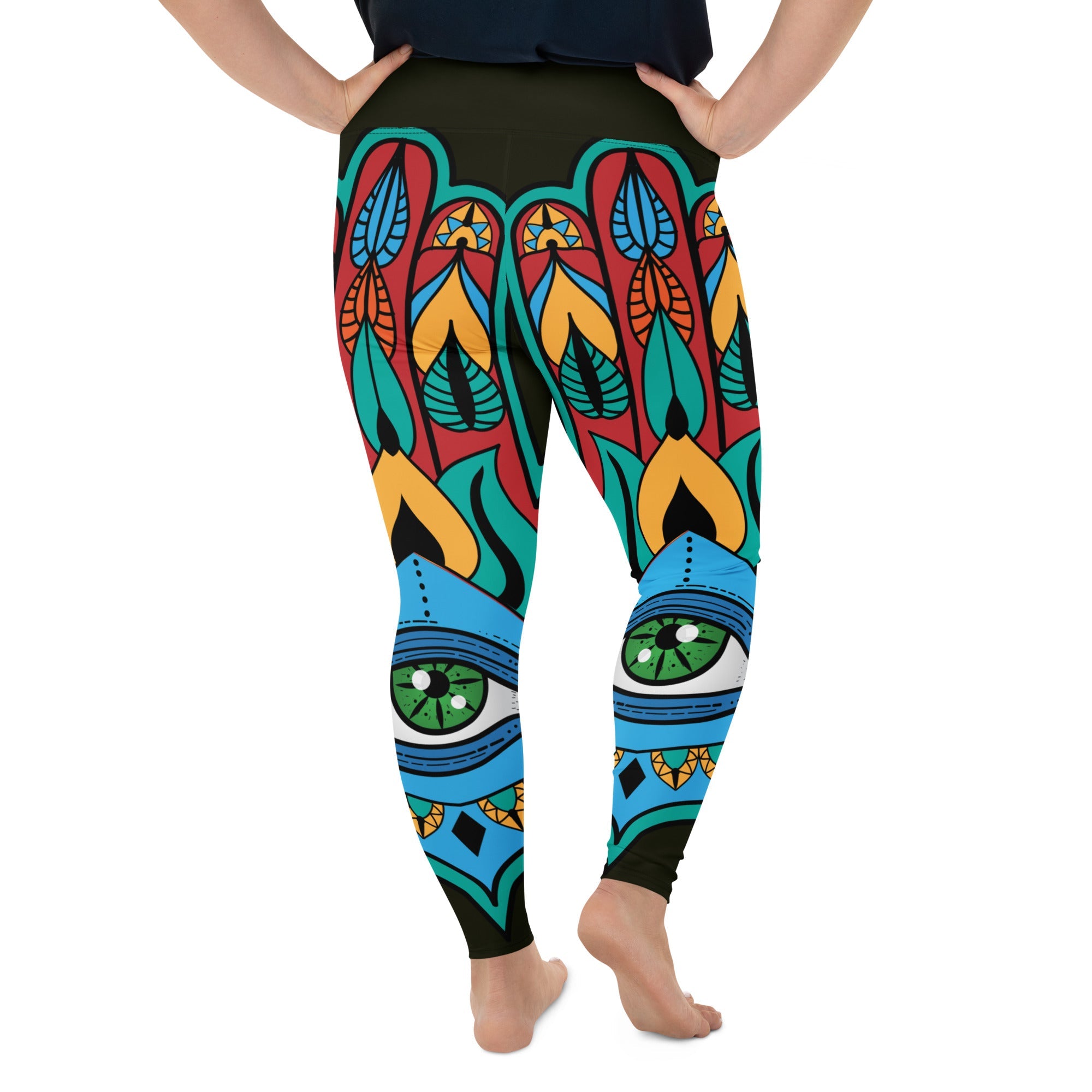 Colorful Eye Symbol Plus Size Leggings
