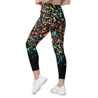 Colorful Gradient Stars Leggings with Pockets