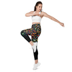 Colorful Gradient Stars Leggings with Pockets