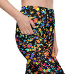 Colorful Gradient Stars Leggings with Pockets