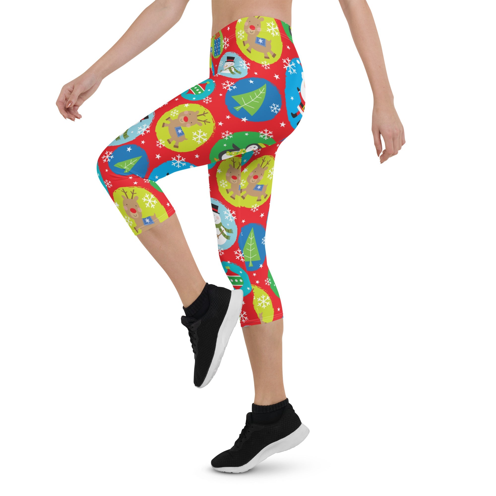 Colorful Holiday Joy Capris