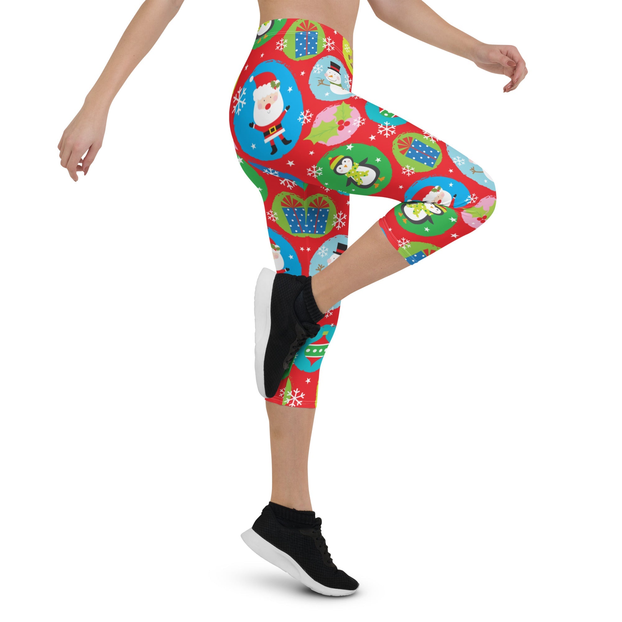 Colorful Holiday Joy Capris