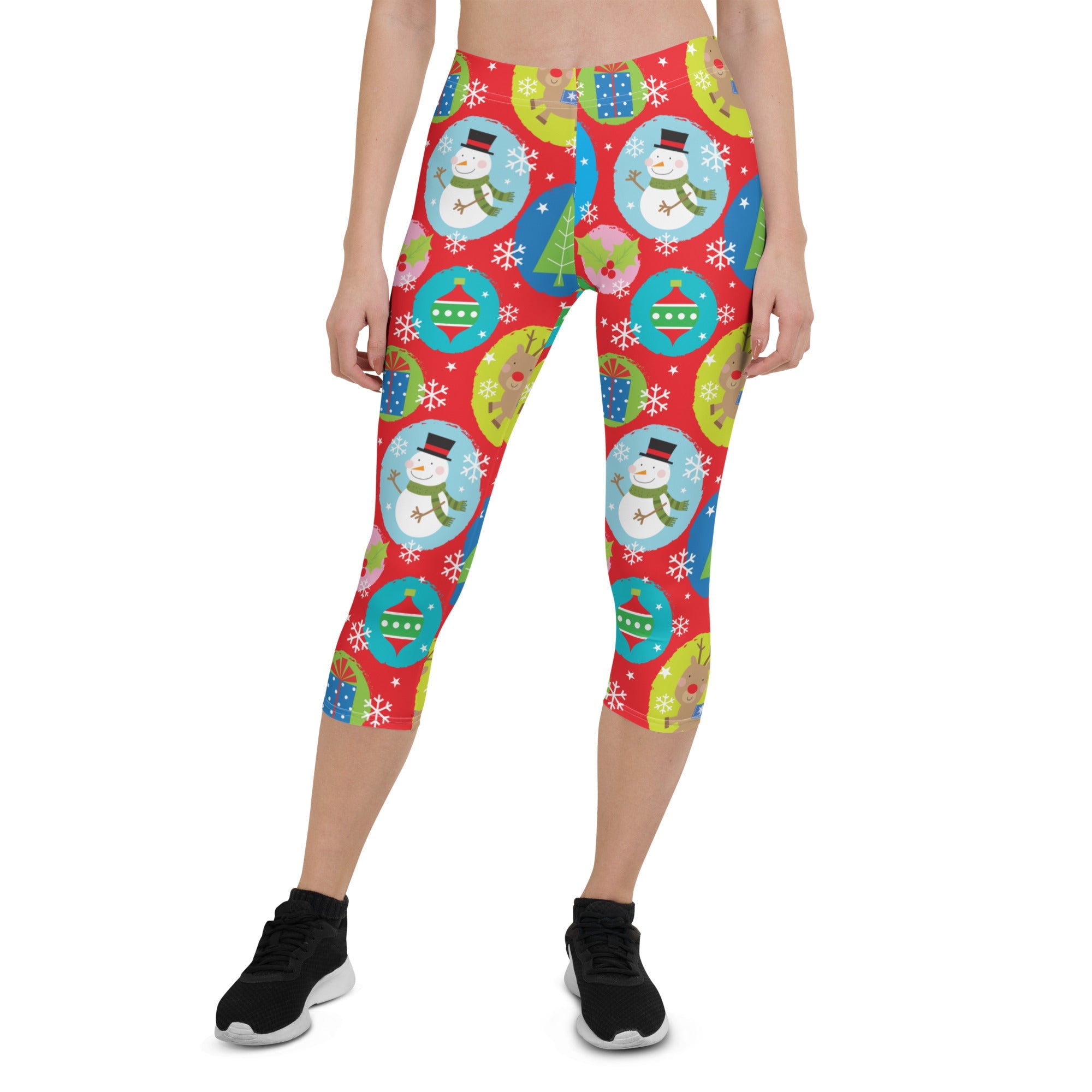 Colorful Holiday Joy Capris