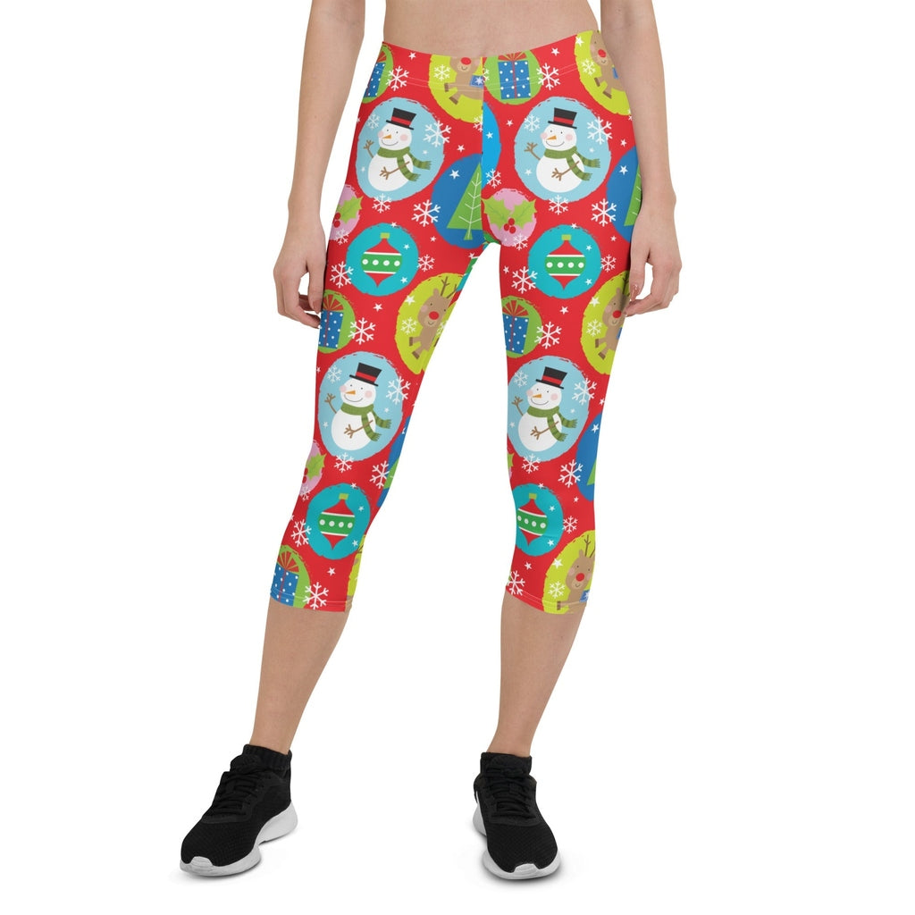 Colorful Holiday Joy Capris