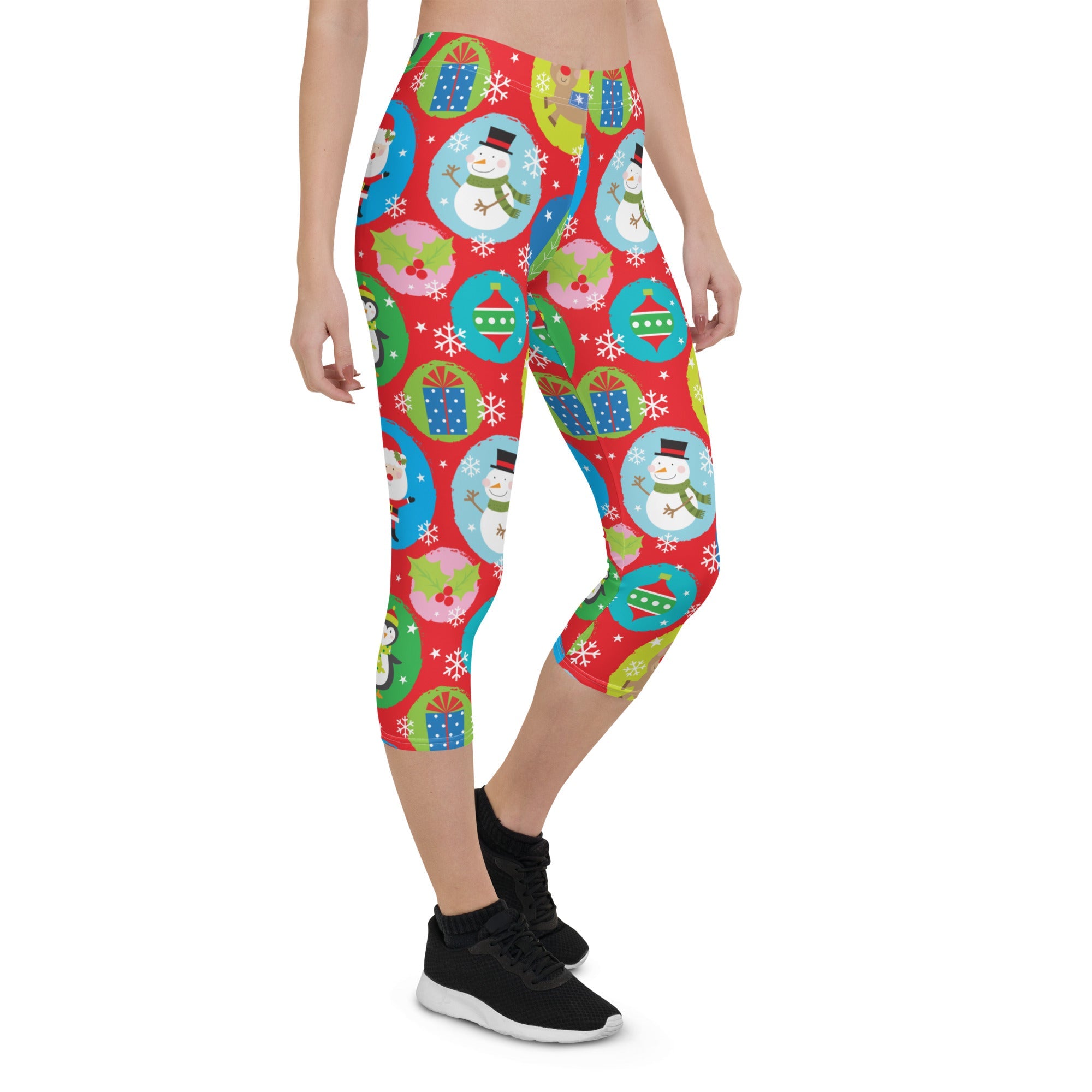 Colorful Holiday Joy Capris