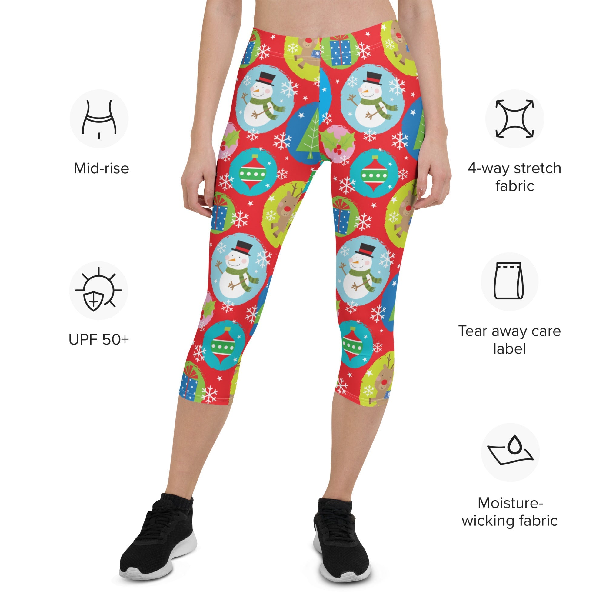 Colorful Holiday Joy Capris