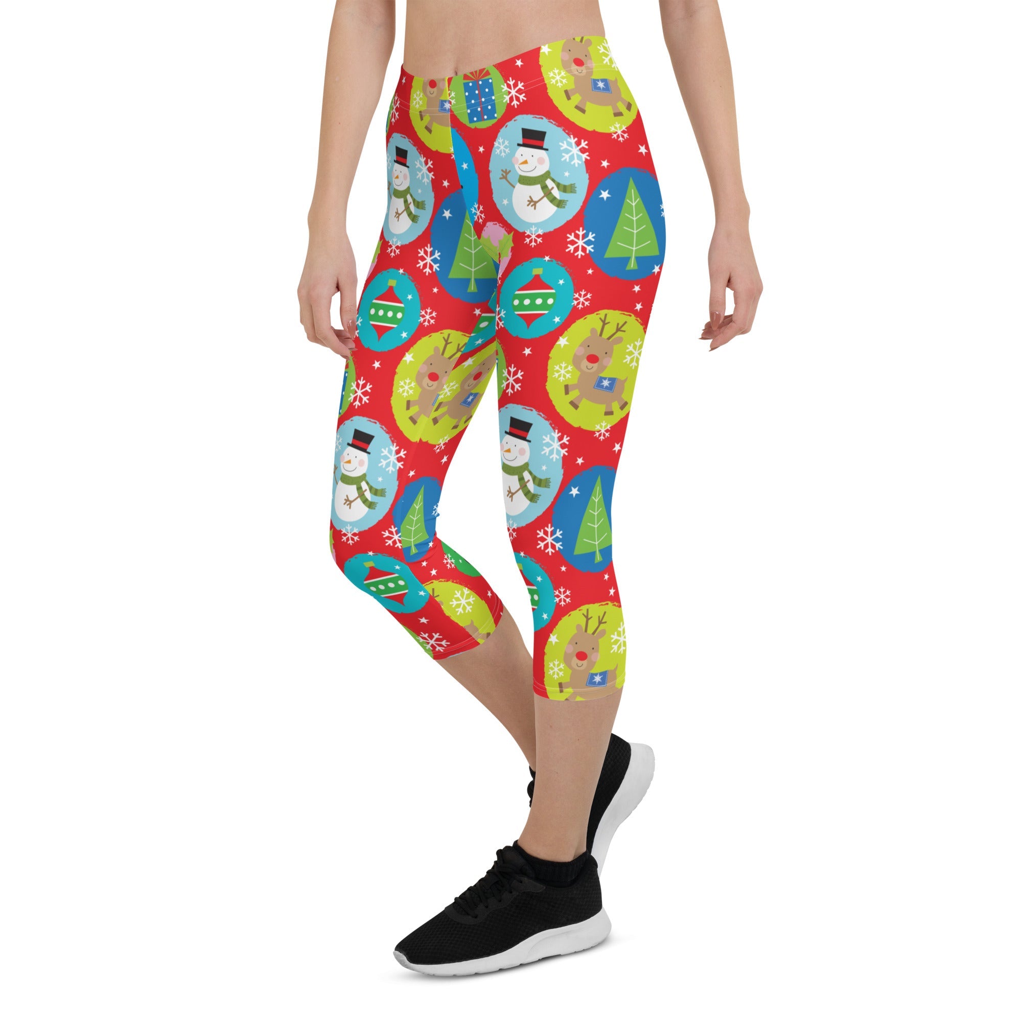 Colorful Holiday Joy Capris