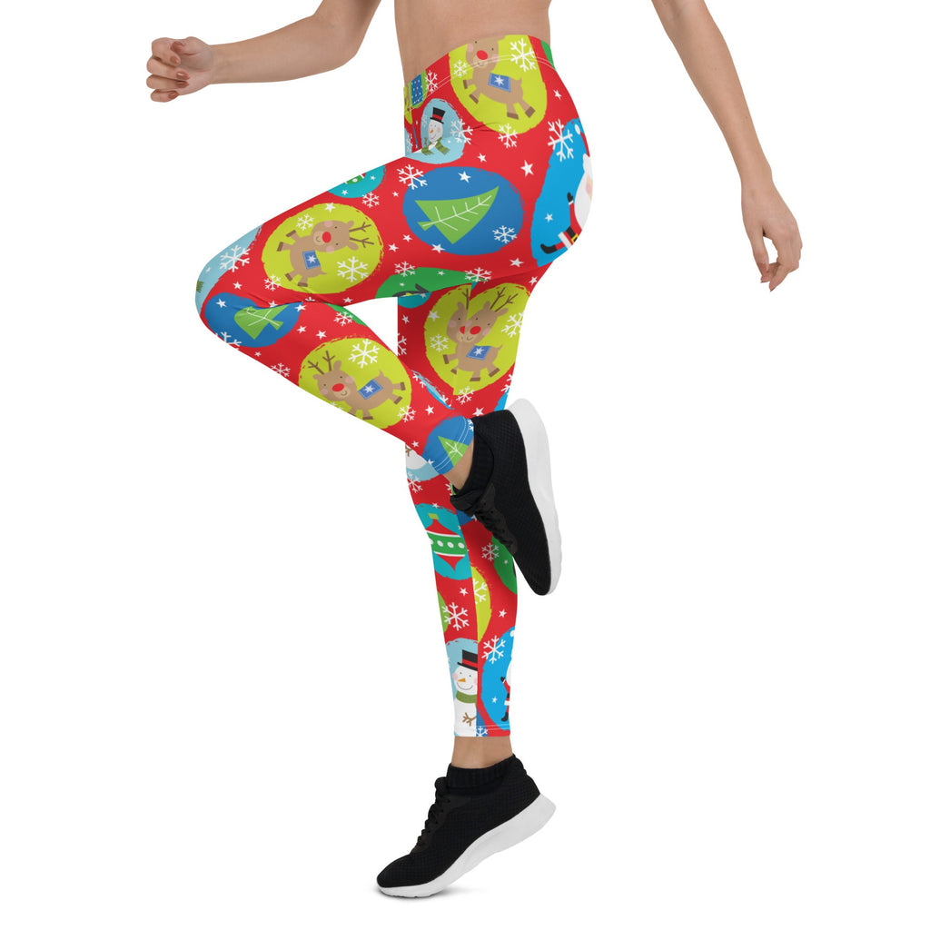 Colorful Holiday Joy Leggings