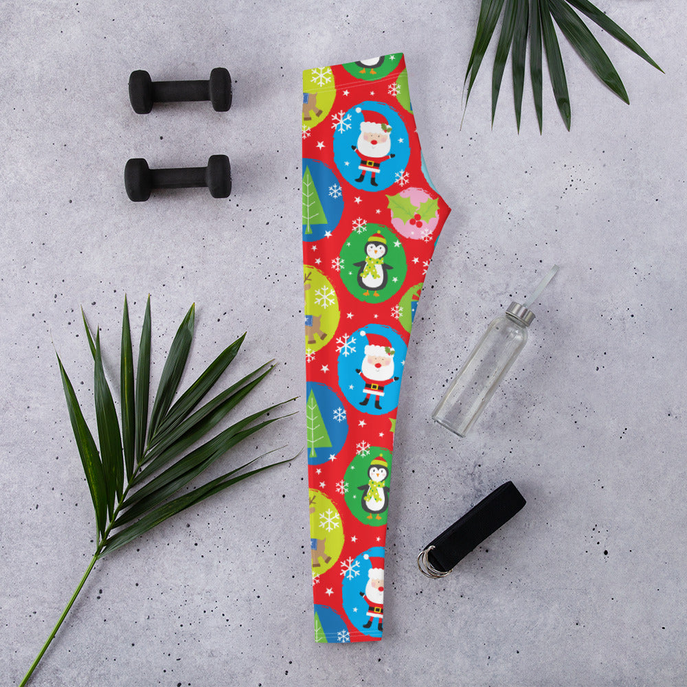 Colorful Holiday Joy Leggings