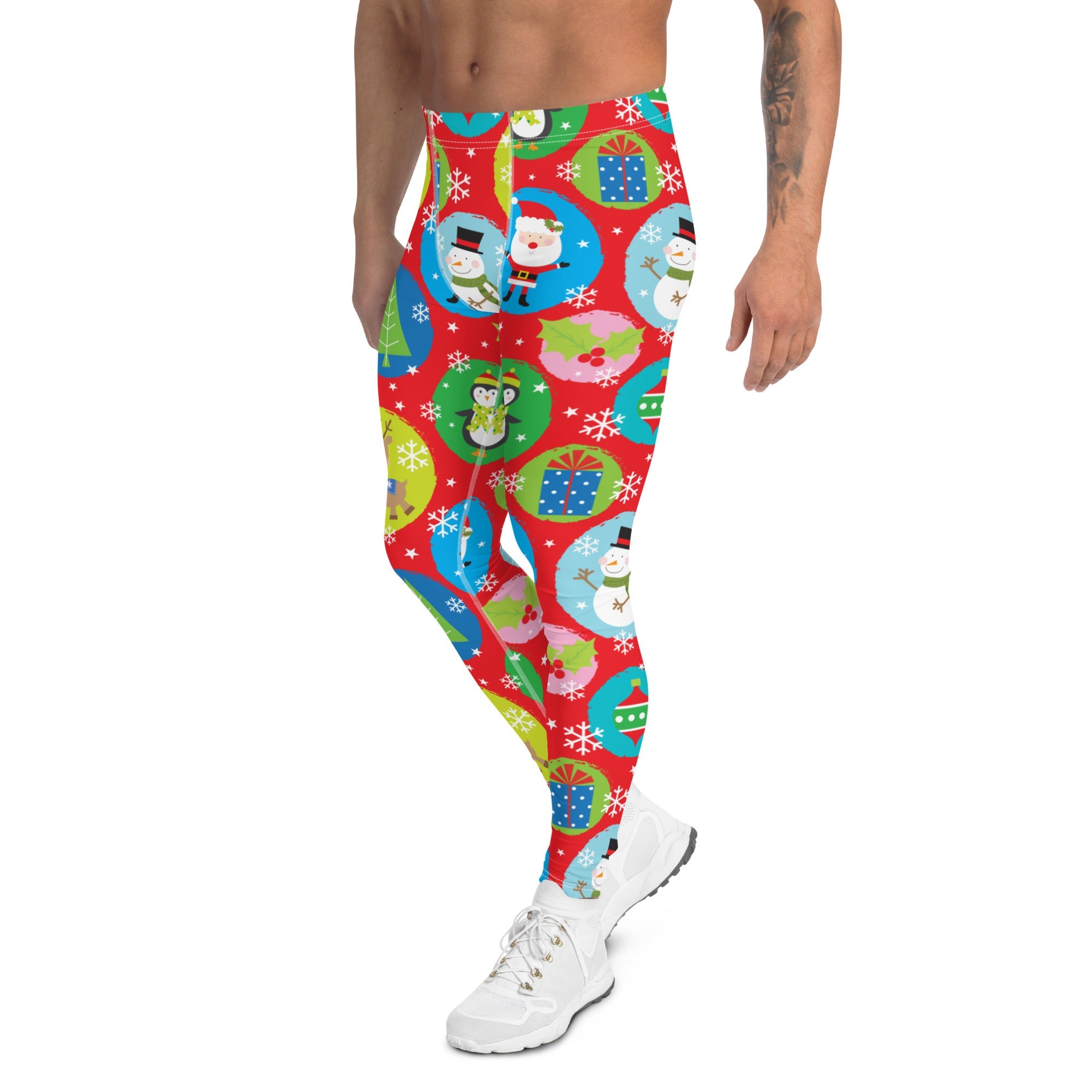 Colorful Holiday Joy Men's Leggings