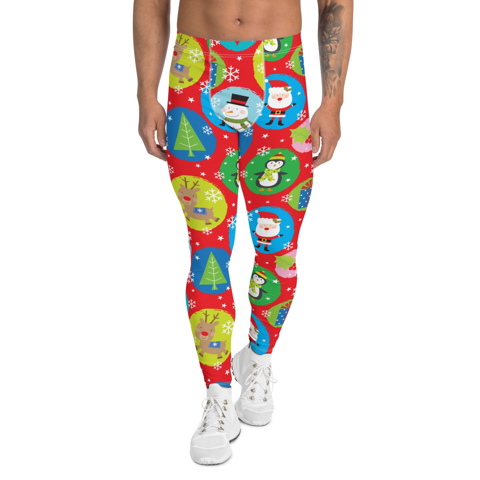 Colorful Holiday Joy Men's Leggings