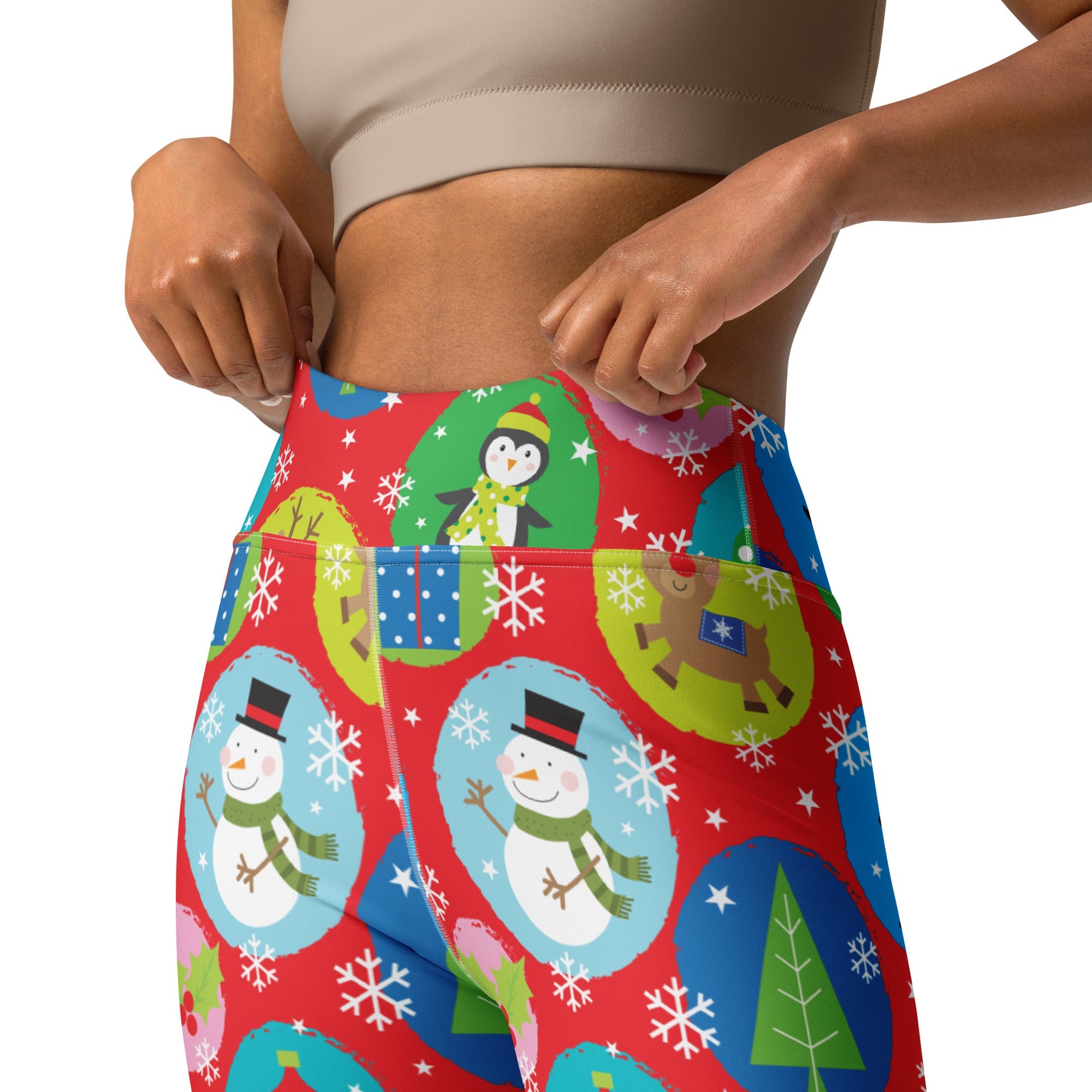 Colorful Holiday Joy Yoga Leggings