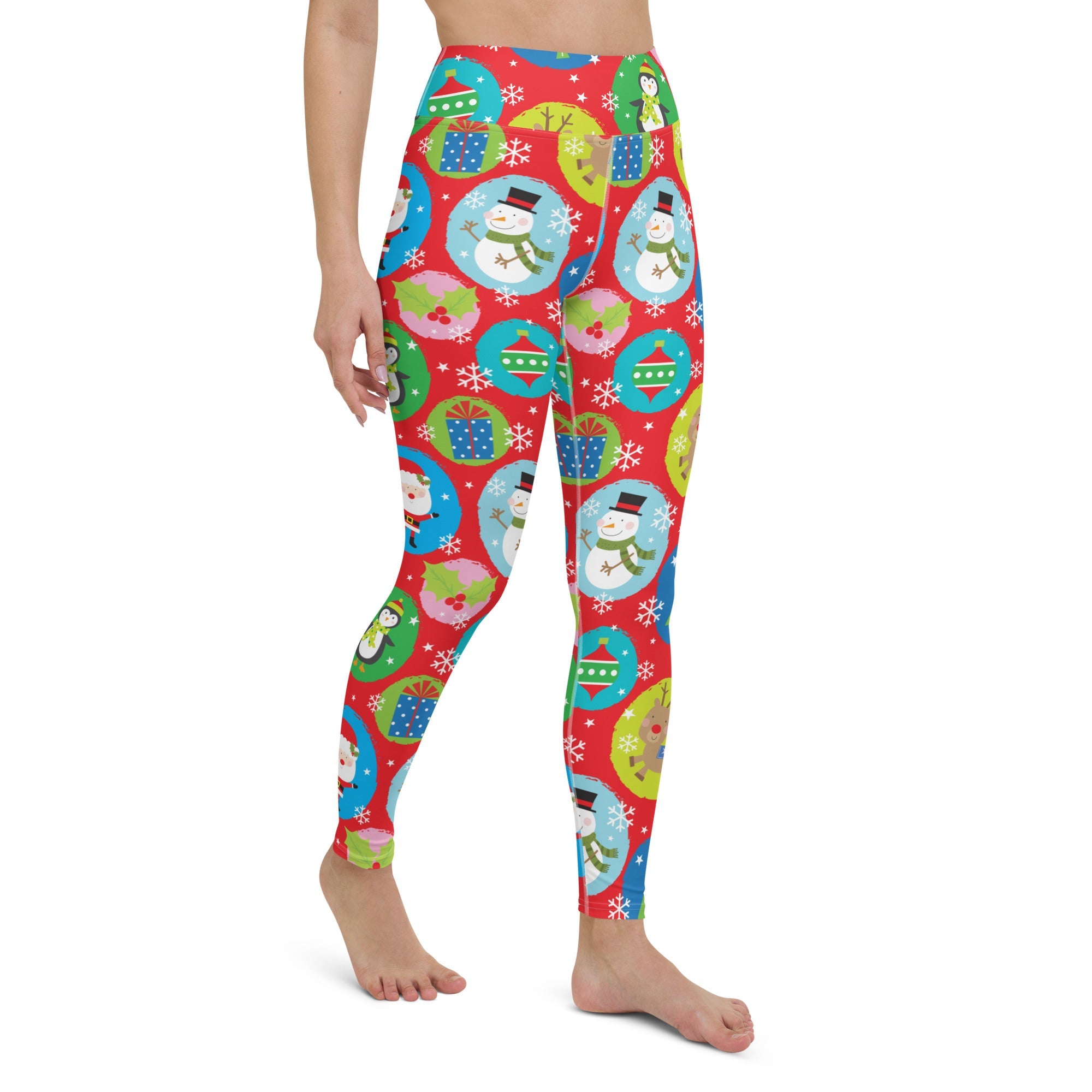 Colorful Holiday Joy Yoga Leggings