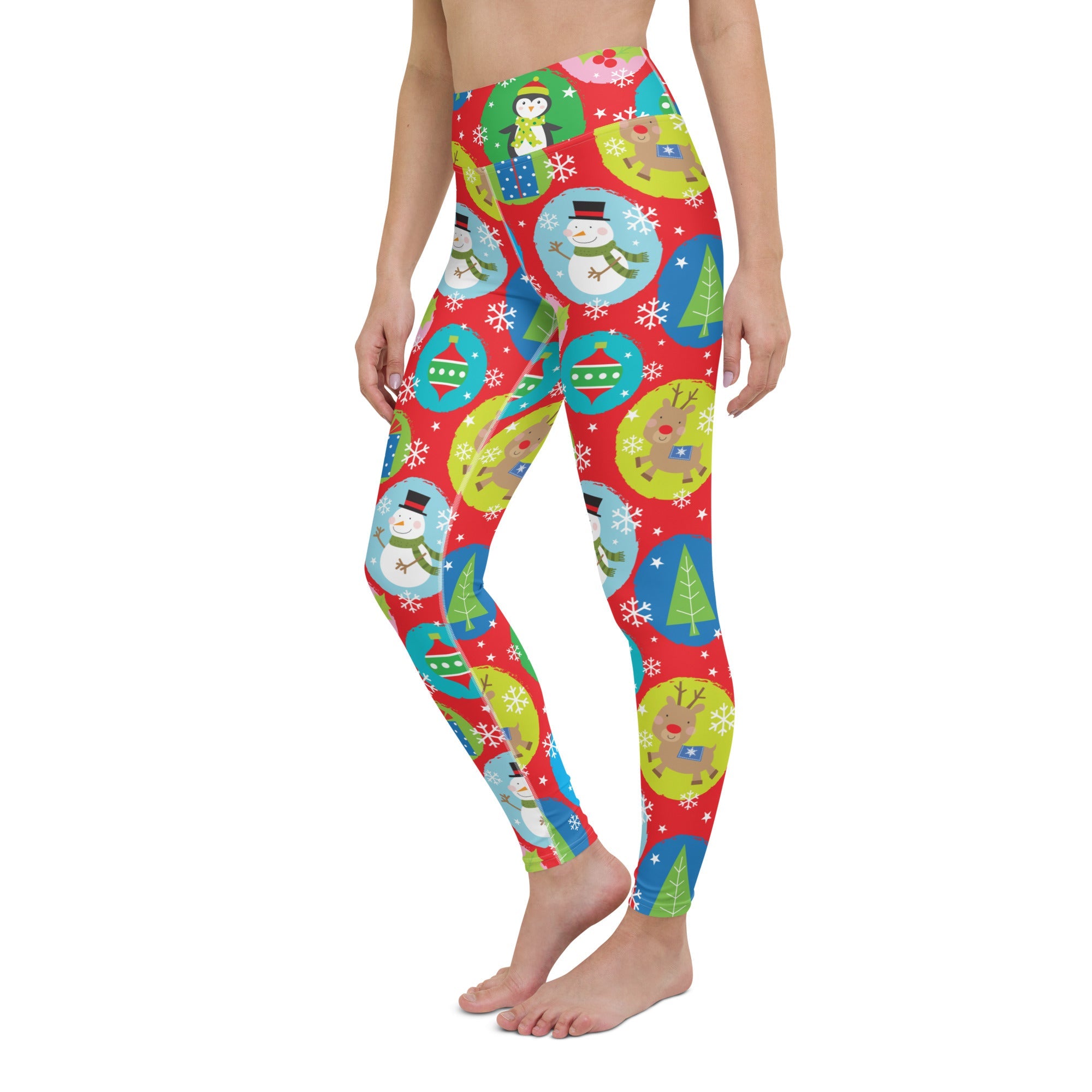 Colorful Holiday Joy Yoga Leggings