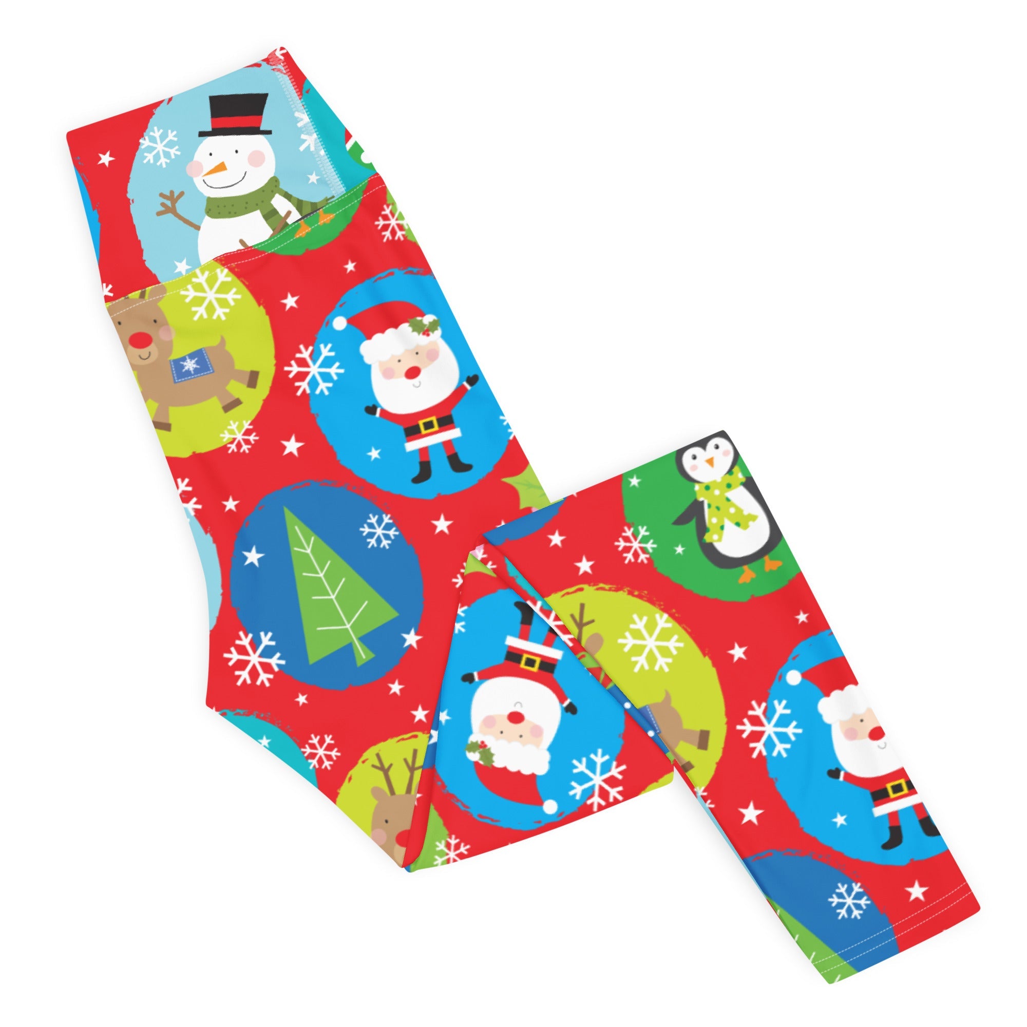 Colorful Holiday Joy Yoga Leggings