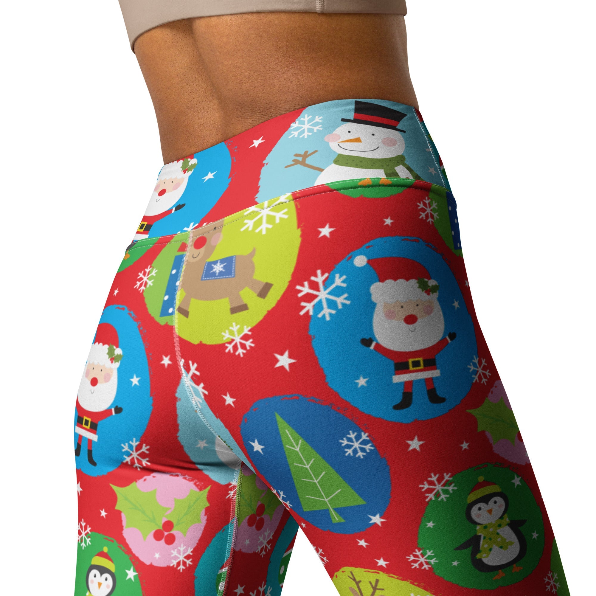 Colorful Holiday Joy Yoga Leggings