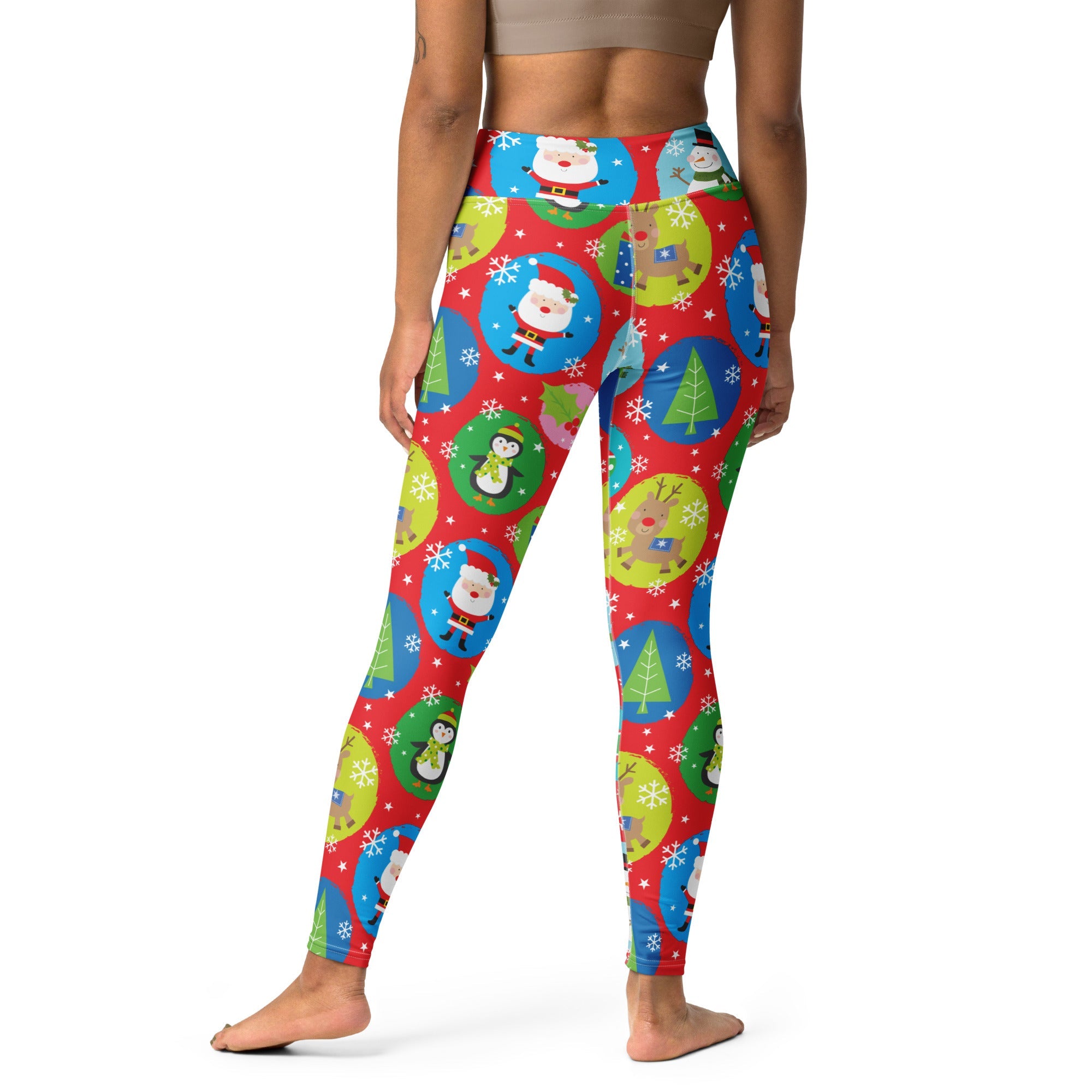 Colorful Holiday Joy Yoga Leggings