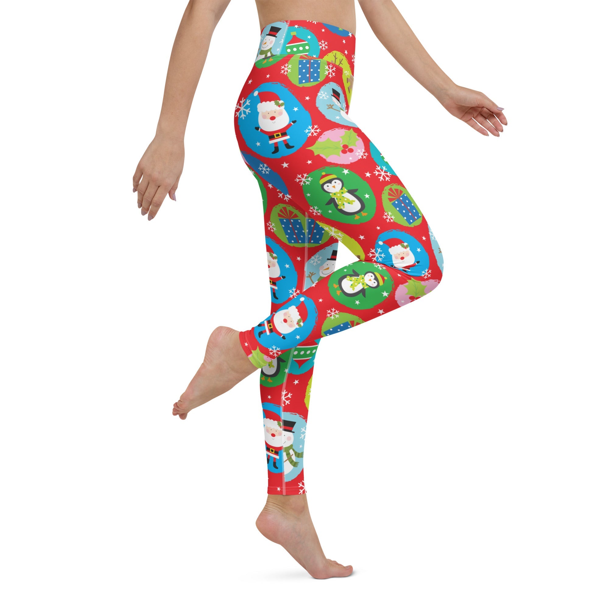 Colorful Holiday Joy Yoga Leggings