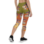 Colorful Turkey Print Capris