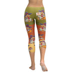 Colorful Turkey Print Capris