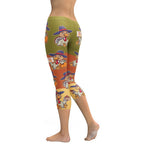 Colorful Turkey Print Capris