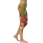 Colorful Turkey Print Capris