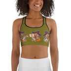 Colorful Turkey Print Sports Bra