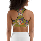 Colorful Turkey Print Sports Bra